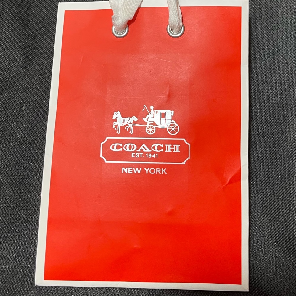 $3 START COACH KEYCHAIN WITH MIRROR NEW W TAGS AND RED COACH GIFT BAG $68 RET - Picture 14 of 14